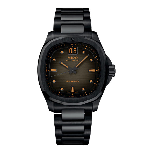 MIDO Multifort TV Big Date M049.526.33.081.00 Grey Dial Black Stainless Steel Strap