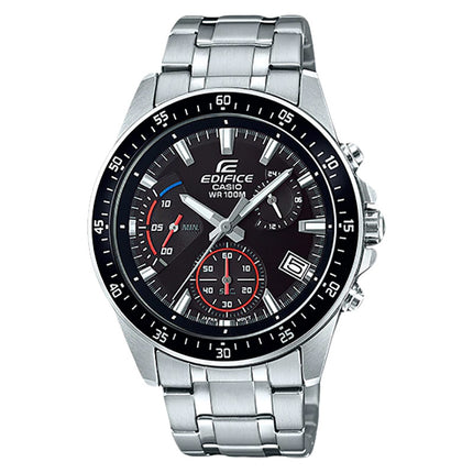 Casio Edifice EFV-540D-1AVUDF Chronograph Men Black Dial Stainless Steel Band
