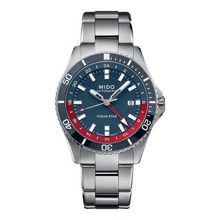 MIDO Ocean Star M026.629.11.041.00 GMT Blue Dial Stainless Steel Strap SPECIAL EDITION + Extra Strap