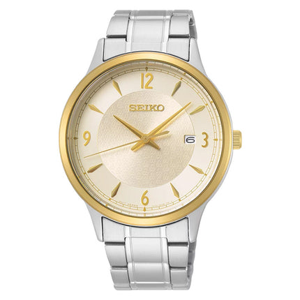 Seiko Classic SGEH92P1 50th Anniversary Men Champagne Dial Stainless Steel Strap