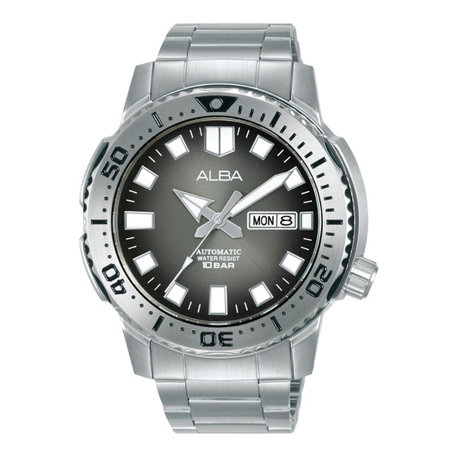 Alba Mechanical AL4635X1 Automatic Men Grey Gradient Dial Stainless Steel Strap