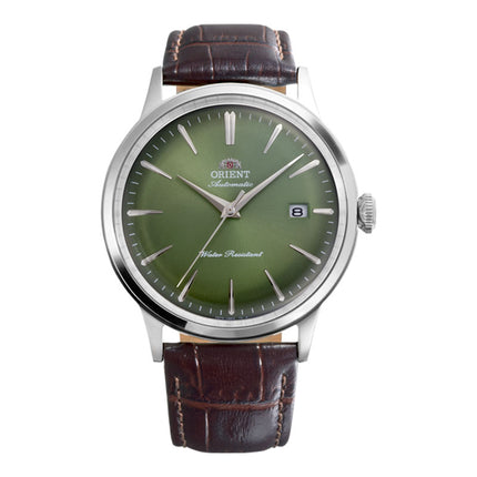 Orient Classic RA-AC0029E Bambino Automatic Green Gradation Dial Brown Leather Strap