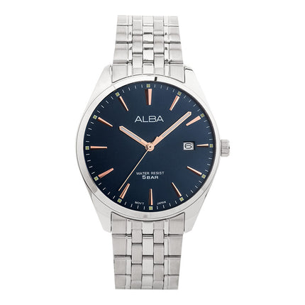 Alba AS9Q95X1 Blue Dial Stainless Steel Strap