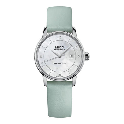 MIDO Baroncelli M037.207.16.106.00 Signature Lady Colours MOP Dial Leather Strap + 4 Extra Strap