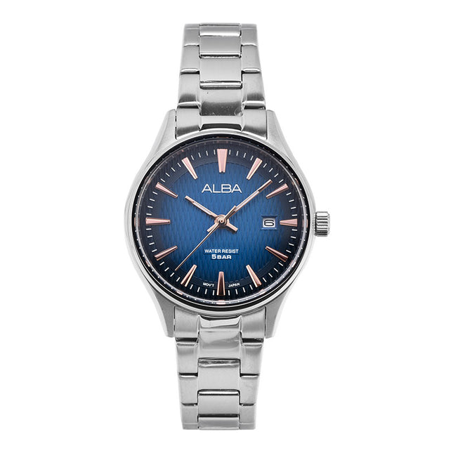Alba AH7EC7X1 Ladies Blue Dial Stainless Steel Strap