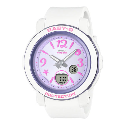 Casio Baby-G BGA-290US-6ADR Sea Elements Series Digital Analog Purple Dial White Resin Band