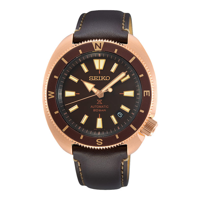 Seiko Prospex SRPG18K1 Tortoise Land Automatic Brown Dial Brown Leather Strap