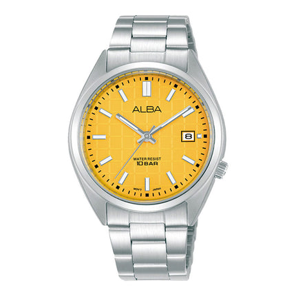 Alba Active AG8M41X1 Tangerine Gelato Series Yellow Patterned Dial Stainless Steel Strap