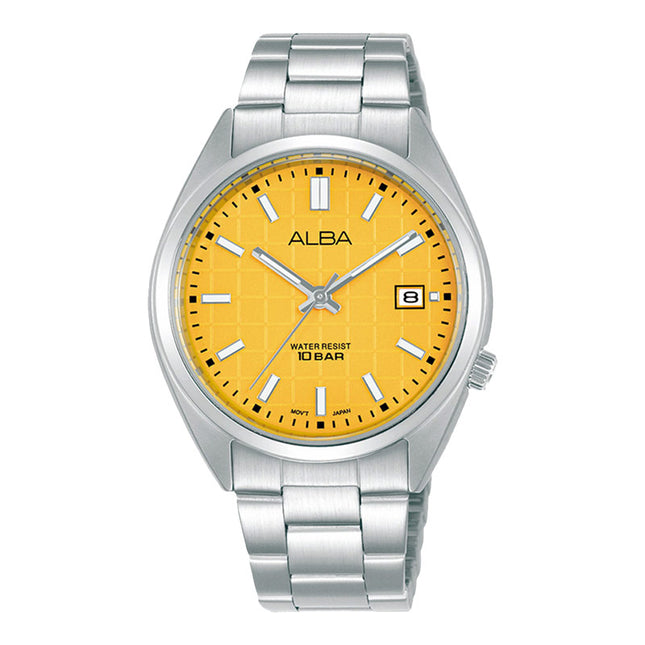 Alba Active AG8M41X1 Tangerine Gelato Series Yellow Patterned Dial Stainless Steel Strap