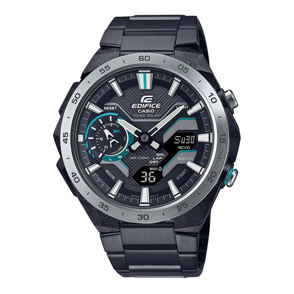 Casio Edifice ECB-2200DD-1ADF Men Windflow Digital Analog Black Dial Black Stainless Steel Band