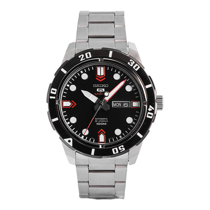 Seiko 5 Sports SRP673K1 Automatic Black Dial Stainless Steel Strap