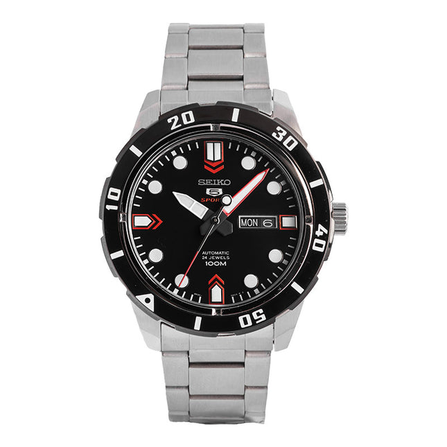 Seiko 5 Sports SRP673K1 Automatic Black Dial Stainless Steel Strap