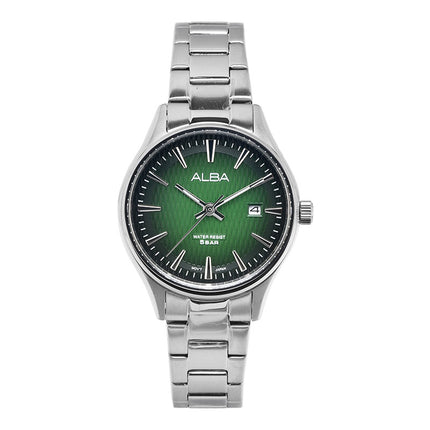 Alba AH7ED1X1 Ladies Green Dial Stainless Steel Strap