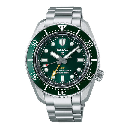 Seiko Prospex SPB381J1 Baby Marinemaster GMT Green Dial Stainless Steel Strap