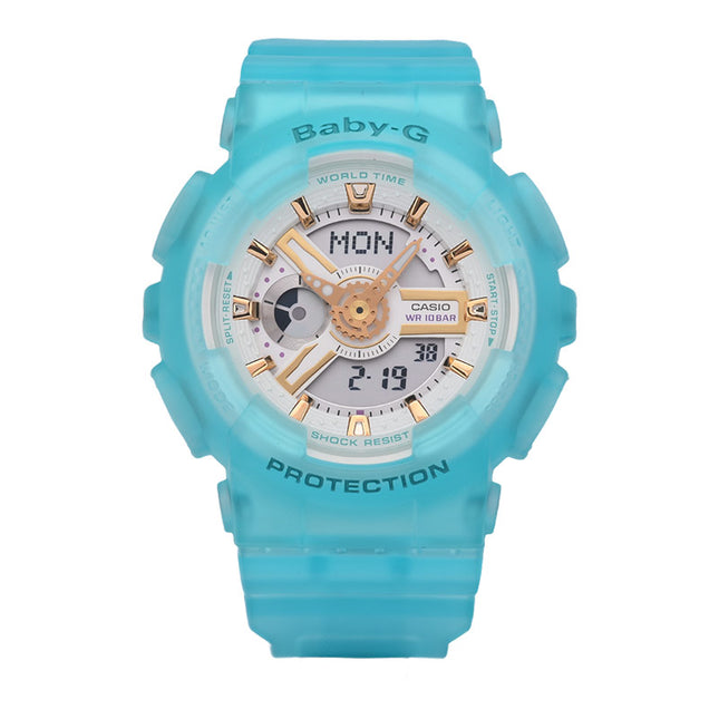 Casio Baby-G BA-110SC-2ADR Spring And Summer Digital Analog Dial Tosca Transparent Resin Band