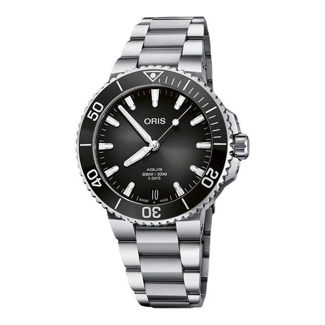 Oris Aquis 01-400-7769-4154-07-8-22-09PEB Date Automatic Black Dial Stainless Steel Strap