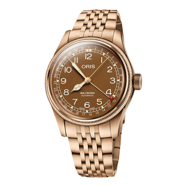 Oris Big Crown 01-754-7741-3166-07-8-20-01 Pointer Date Bronze Brown Dial Bronze Strap