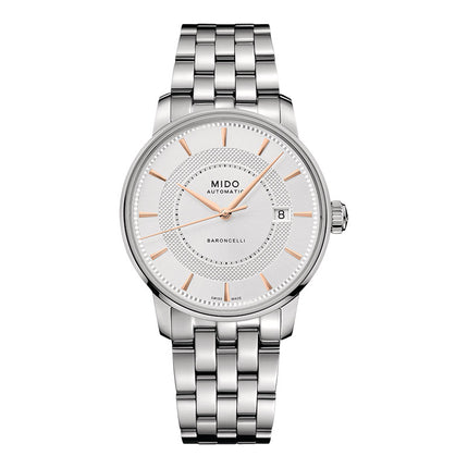 MIDO Baroncelli M037.407.11.031.01 Signature Automatic Silver Dial Stainless Steel Strap