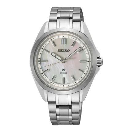 Seiko Prospex SUR605J1 Ladies Sea Marine Mother Of Pearl Seafoam White Dial Stainless Steel Strap