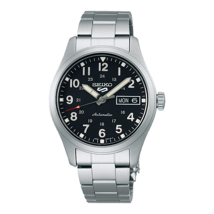 Seiko 5 Sports SRPJ81K1 Mid-Field Sports Style Automatic Men Black Dial Stainless Steel Strap