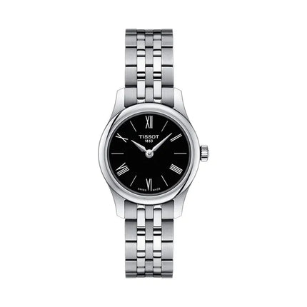 TISSOT Tradition 5.5 T063.009.11.058.00 Ladies Black Dial Stainless Steel Strap