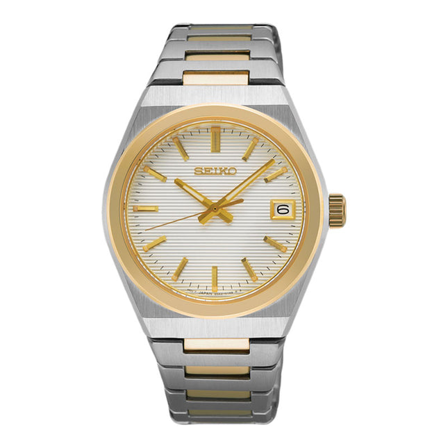 Seiko Ladies SUR578P1 Discover More Silver Dial Dual Tone Stainless Steel Strap