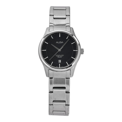 Alba Prestige AH7L75X1 Ladies Black Dial Stainless Steel Strap