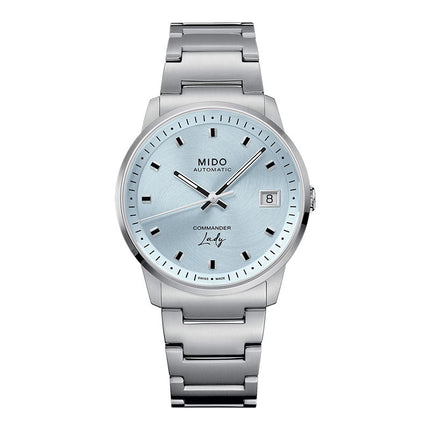 Mido Commander M021.207.11.041.00 Lady Blue Dial Stainless Steel Strap