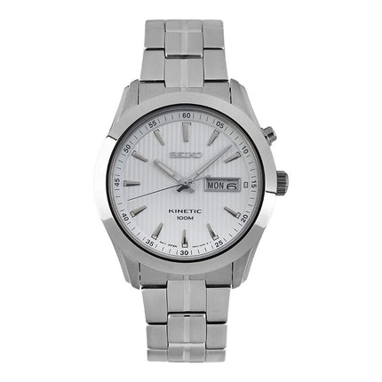 Seiko Kinetic SMY101P1 Men White Dial Stainless Steel Strap
