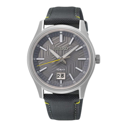 Seiko Classic SUR543P1 Men Grey Dial Grey Nylon Strap