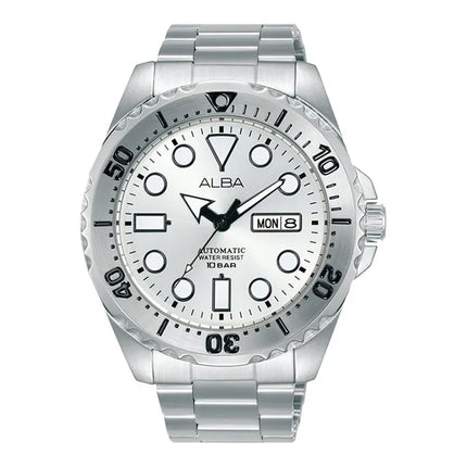 Alba Mechanical AL4491X1 Automatic Silver White Dial Stainless Steel Strap