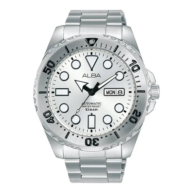 Alba Mechanical AL4491X1 Automatic Silver White Dial Stainless Steel Strap