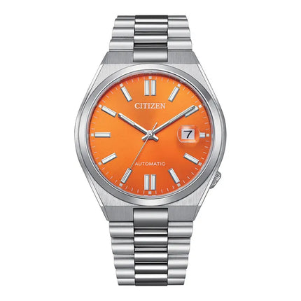 Citizen Mechanical NJ0151-88Z Automatic Men Tsuyosa Orange Dial Stainless Steel Strap