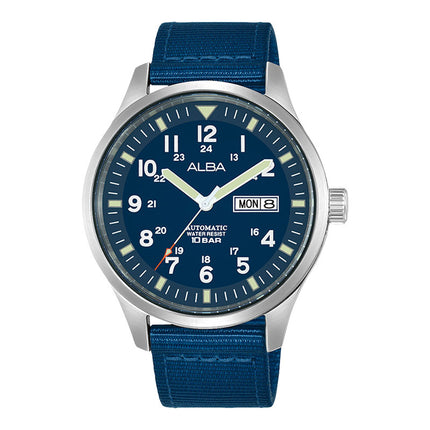 Alba Mechanical Field Military AL4219X1 Men Blue Dial Blue Nylon Strap