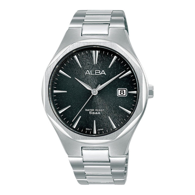 Alba Prestige AS9U59X1 Men Black Dial Stainless Steel Strap