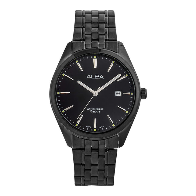Alba AS9R09X1 Black Dial Black Stainless Steel Strap