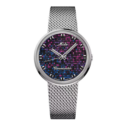 MIDO Commander M8429.4.N7.11 1959 Automatic Printed "Pixel" Dial Mesh Strap