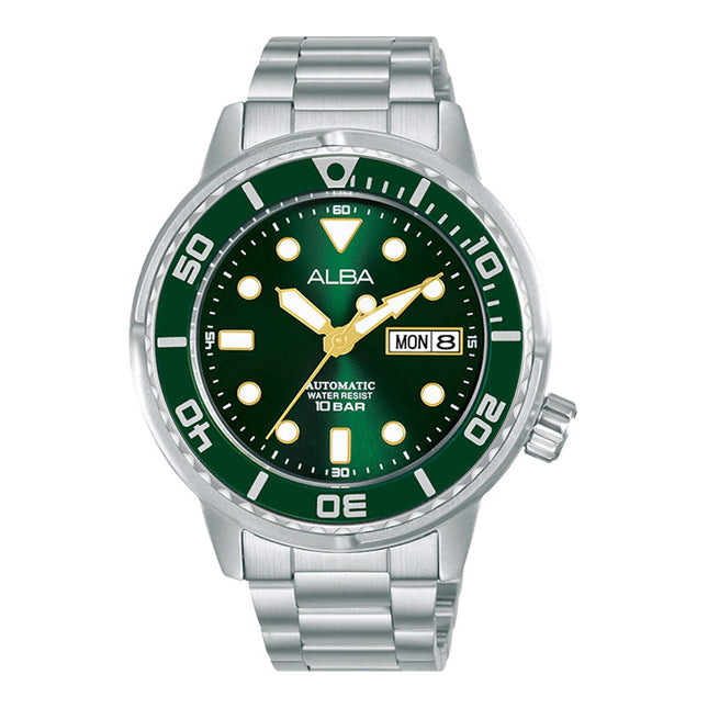 Alba Active AL4243X1 Automatic Man Green Dial Stainless Steel Strap