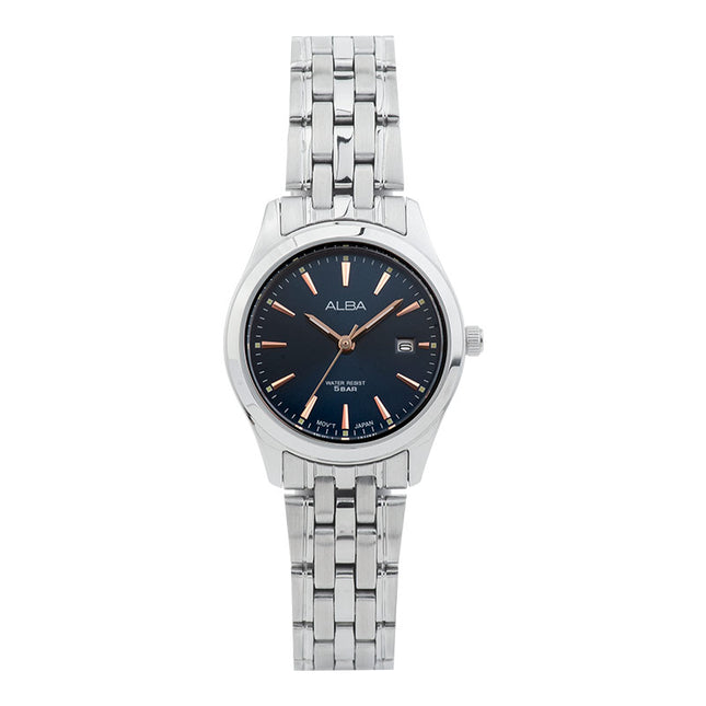 Alba AH7BN1X1 Ladies Blue Dial Stainless Steel Strap