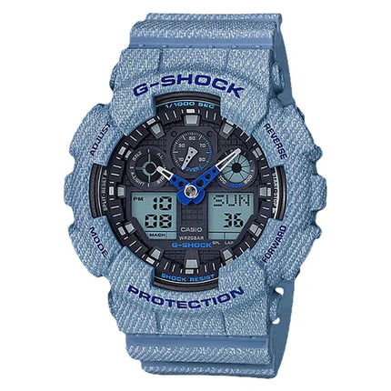 Casio G-Shock GA-100DE-2ADR Special Color Models Blue Denim Resin Strap