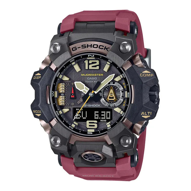 Casio G-Shock Mudmaster GWG-B1000-1A4DR Master Of G-Land Digital Analog Dial Red Resin Band