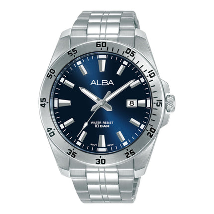 Alba Active AS9V45X1 Men Blue Dial Stainless Steel Strap