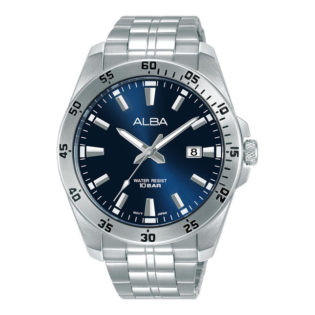 Alba Active AS9V45X1 Men Blue Dial Stainless Steel Strap