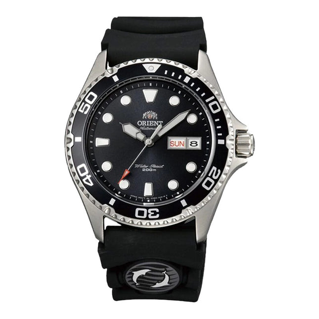 Orient Ray II FAA02007B WR 200M Automatic Men Black Dial Black Rubber Strap