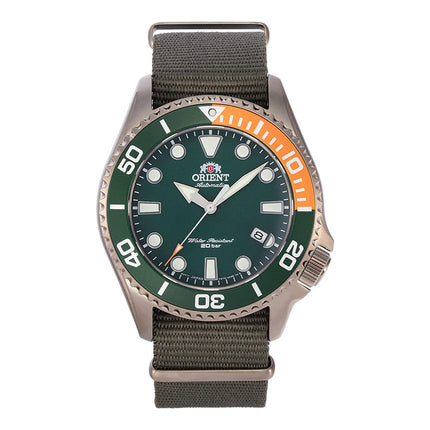 Orient Sports RA-AC0K04E Automatic Green Dial Green Army Nylon Strap