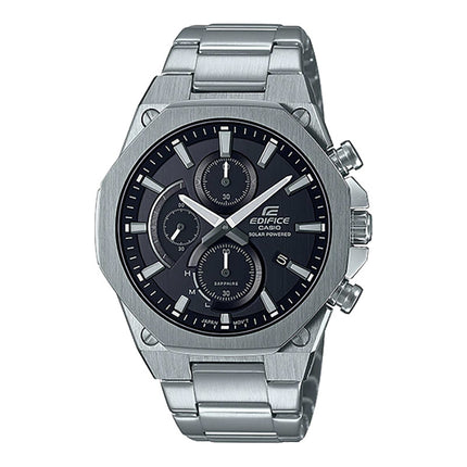 Casio Edifice Slim Line EFS-S570D-1AUDF Chronograph Tough Solar Black Dial Stainless Steel Band
