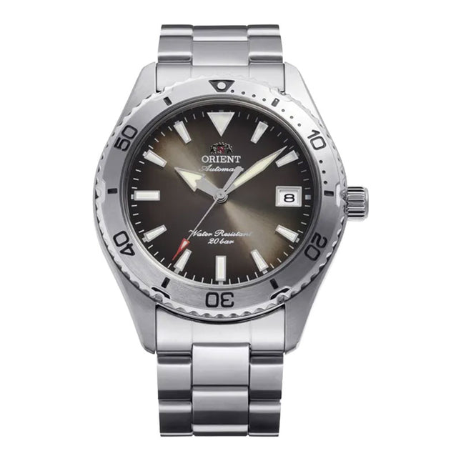 Orient Mako 40 RA-AC0Q15Y Automatic Men Brown Gradation Dial Stainless Steel Strap