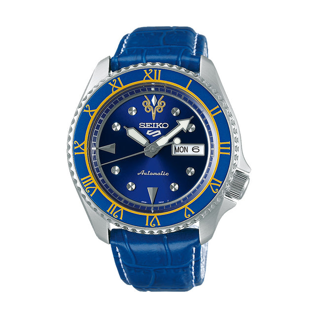 Seiko 5 Sports SRPF17K1 Street Fighter Chun-Li Blue Jade Model Blue Leather Strap Limited Edition