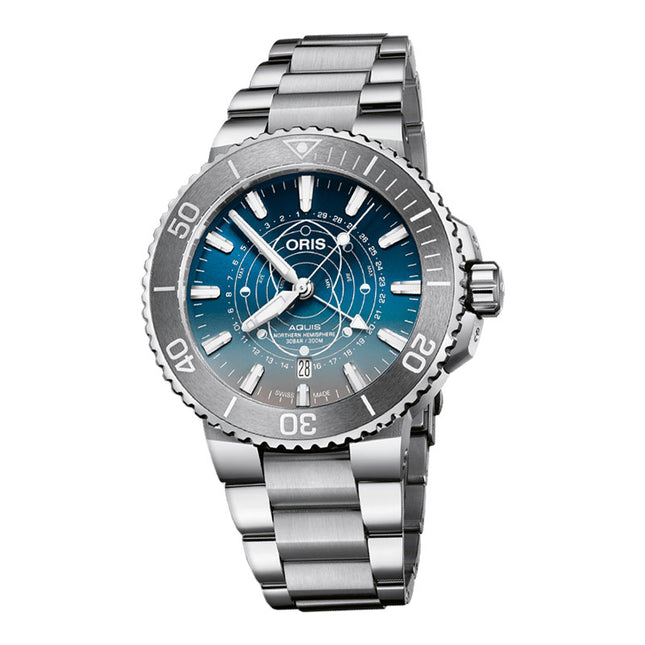 Oris Aquis 01-761-7765-4185-SET Dat Watt Northern Hemisphere Stainless Steel Strap LIMITED EDITION
