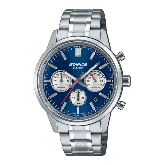 Casio Edifice EFR-575D-2ADF Standard Chronograph Blue Dial Stainless Steel Band